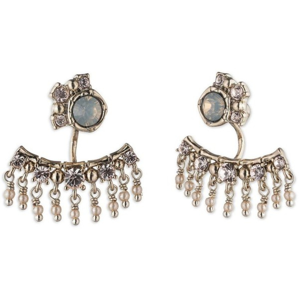🆕 MARCHESA Gilded Gala Swarovski Earrings - Picture 6 of 8